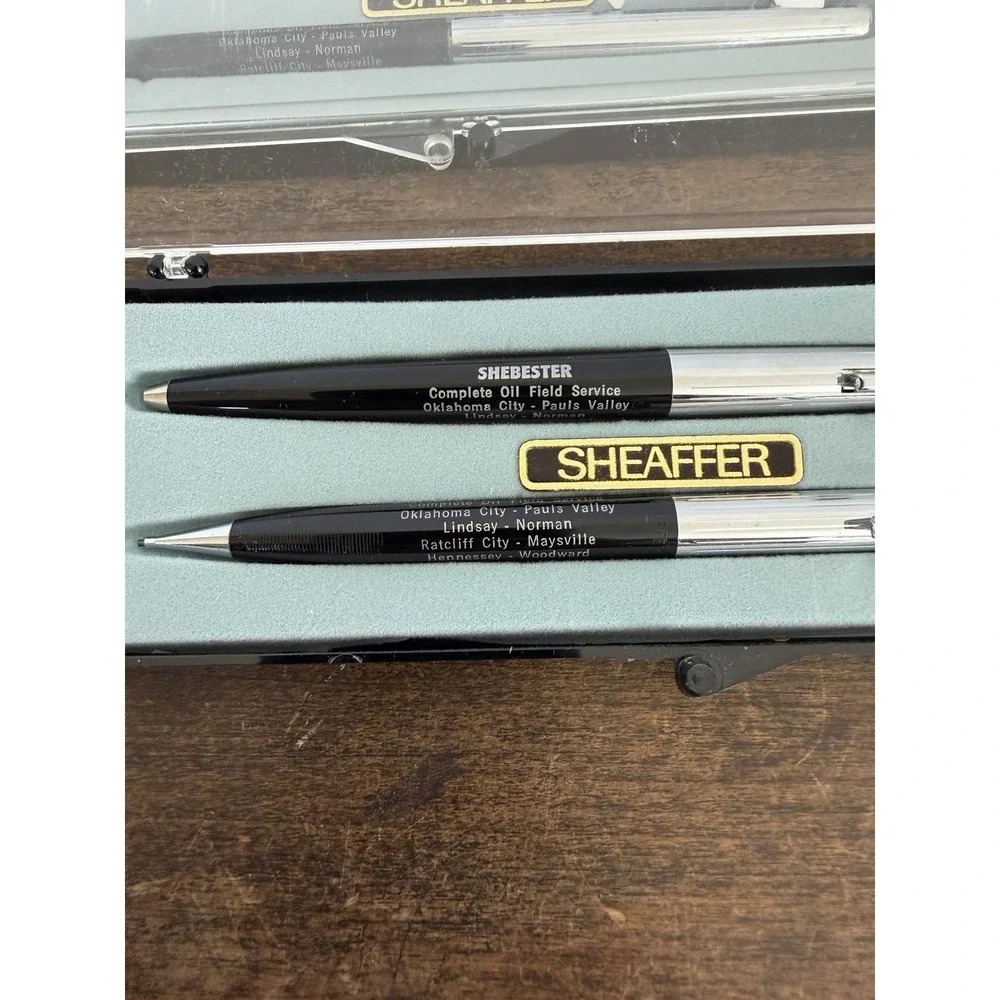 VTG SHEAFFER Ballpoint Pen & Mechanical Pencil Set X2 In Box USA‎ Promotional